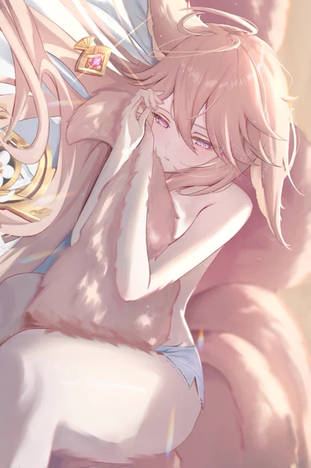 寝起き八重神子#原神 #yaemiko 