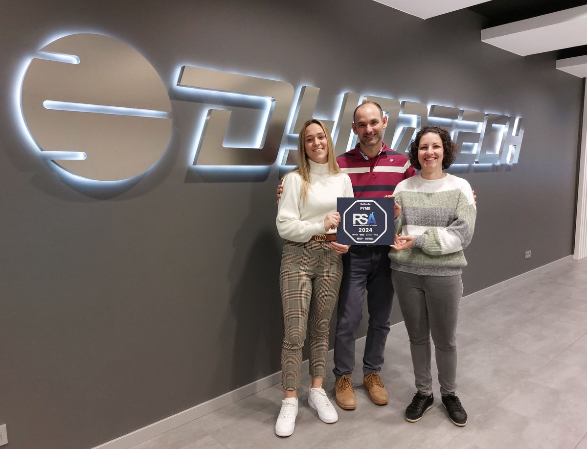 Dynatechpro's tweet image. Hemos recibido el sello Responsabilidad Social Aragón (RSA) renovado el pasado año. Un nuevo reconocimiento del @AragonesFomento perteneciente al @GobAragon Gracias a: todo el personal, proveedores, clientes y a todos los que nos ayudan a mejorar día a día #responsabilidadsocial