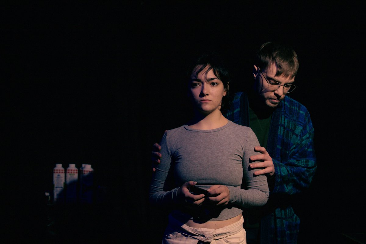 A wonderful shot of my short play "No End" staged by ProEnglish Theatre in Ukraine last year: it'll be hitting the stage again January 28 as part of their "Love, Death + Vampires" show.