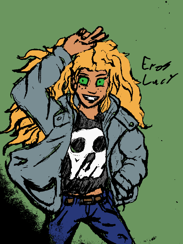 LucypherLene's tweet photo. Fiz a Monike com o designe inspirado nessa arte incrivel do meu amigo (estou treinando dobras de roupa). Sigam ele lá #Monike #Crisantemo #arte #HQ https://t.co/lDenwoeKIZ