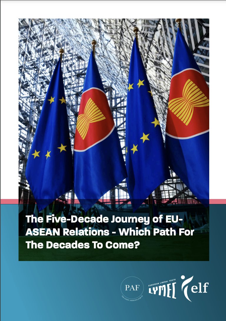 🌏 1/ A thread on EU-ASEAN Relations in the Pacific Century discussing the vital EU-ASEAN partnership. Here are the key insights from my chapter in a recent publication by @PaddyForum and @EurLiberalForum. #EUASEAN #GlobalDiplomacy #PacificCentury
