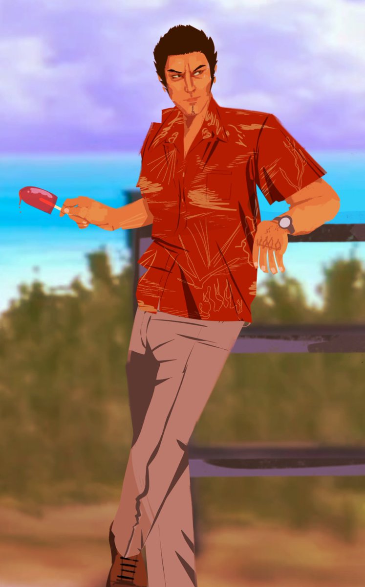 Kiryu with a large spoon tweet media