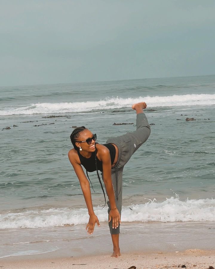MissNamibia2025's tweet photo. Play. Laugh. Stretch. Love. Pray. 

@MarthaGoldie 

#missearth #missearthnamibia2023 #beachlife #beachvibes #letsplay #relaxedlife #backfromasiatour #backfromeuropetrip https://t.co/6jQWG9rwK2