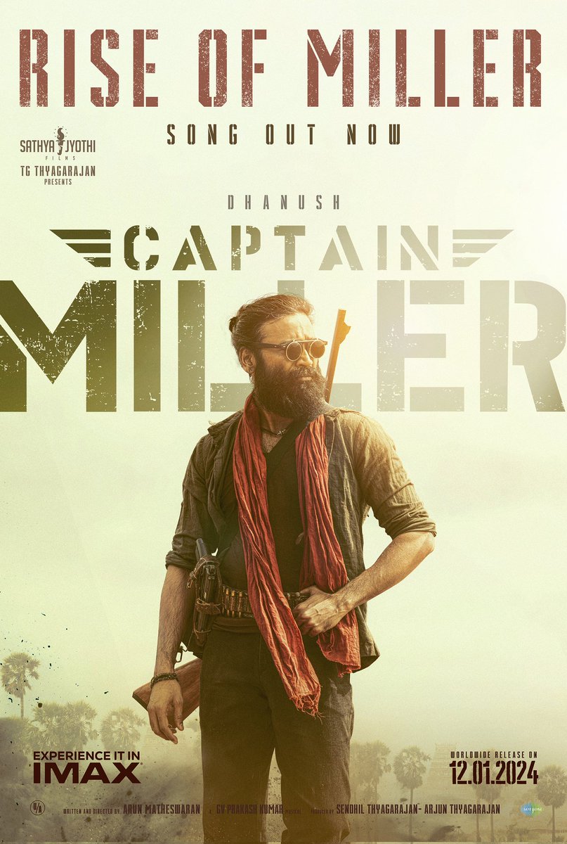 SathyaJyothi's tweet photo. Ettu Dhisai MuzhakamAda! 
Eraivan Guname VazhakamAda! 
Kolaikara kodumaigalai Koli podum Asuran ada 💥

#CaptainMiller Next Single #RiseOfMiller Out Now !

A @gvprakash Musical 

https://t.co/Tb8REAZTpp

🎙️✍🏻 @Arunrajakamaraj

@dhanushkraja #ArunMatheswaran @saregamasouth https://t.co/V23VDgLLwb