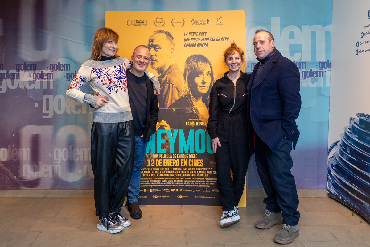HoneymoonPeli's tweet photo. Imágenes de la premier de anoche en los @GolemMadrid  

Mañana en cines!!! 

#honeymoonpelicula #premier #estreno #roadmovie #cine https://t.co/rUr3Dx5c0p