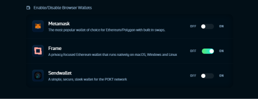 MASQ_ai's tweet photo. We've implemented multiple popular wallet options such as SendWallet, Metamask, and Frame for browsing and interacting with your favorite dApps. https://t.co/EFBAAhJNYx