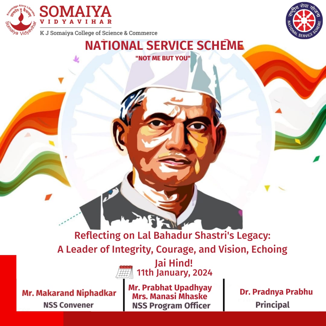 KJSSC_NSSUNIT's tweet photo. Lal  Bahadur Shastri Death Anniversary https://t.co/fsp3GyZI26
