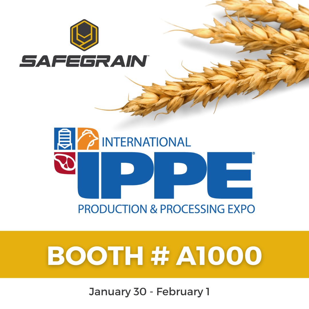 SafeGrain's tweet image. Let's hang out while you're at the @IPPEexpo Jan. 30 - Feb. 1. We'll be at booth #A1000. 

#IPPE #GrainStorage #SafeGrain