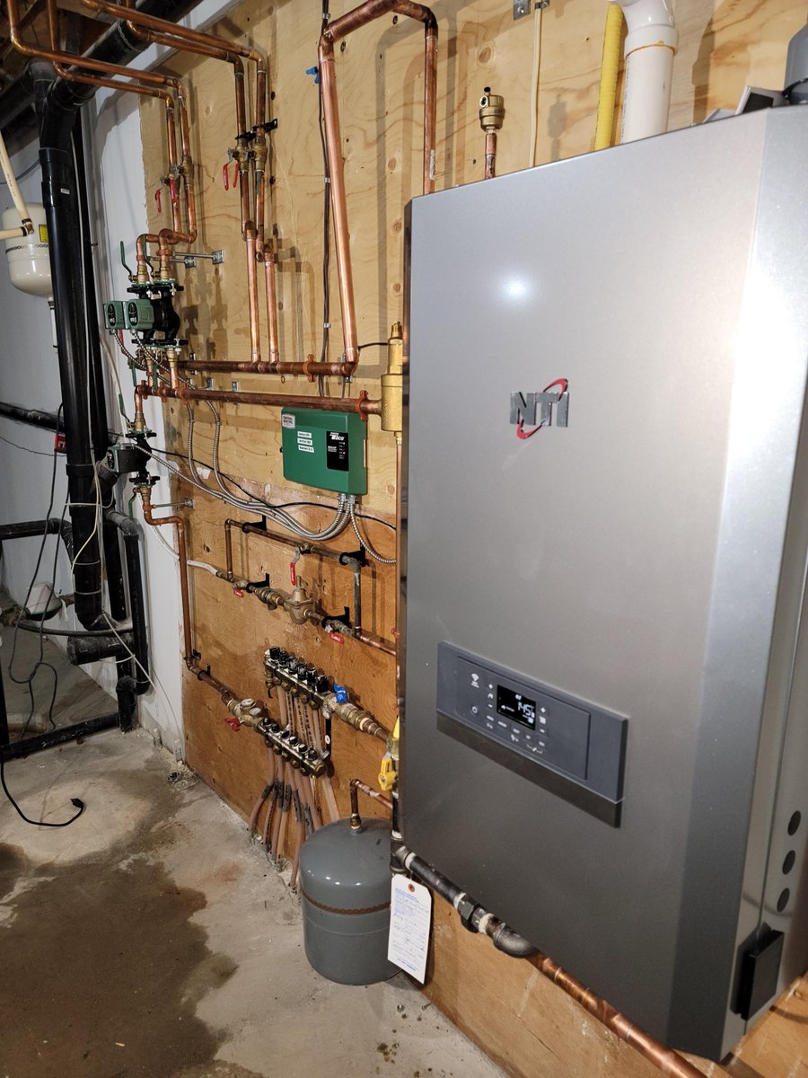 Another day another boiler complete. We love using NTI Canadian made boilers. #Orillia #barrie #Boilers