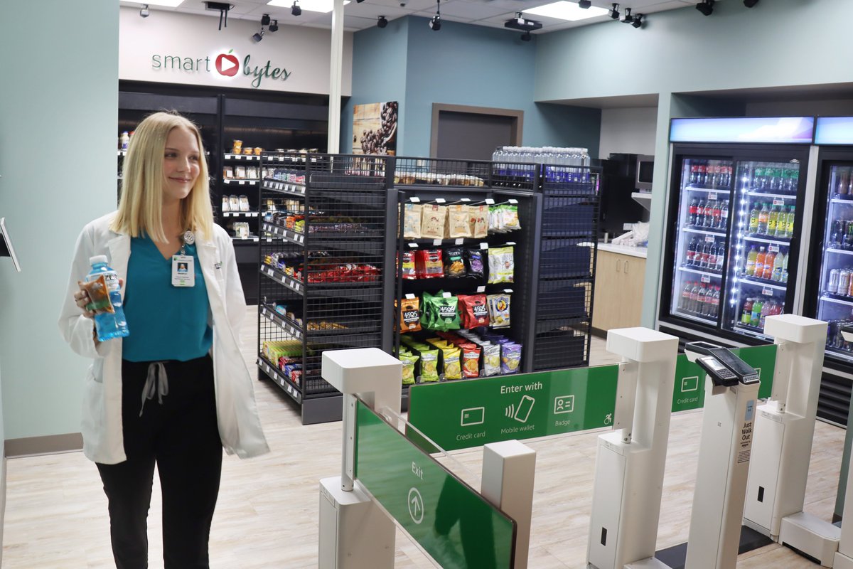 Here’s some cool news: <a href="/awscloud/">Amazon Web Services</a>'s Just Walk Out technology just rolled out 'badge pay' to hospitals, so doctors, nurses, and other health care workers can grab food and beverages at all hours by simply scanning their badge. 🏥 

Candler Hospital Campus in Savannah, Georgia, is
