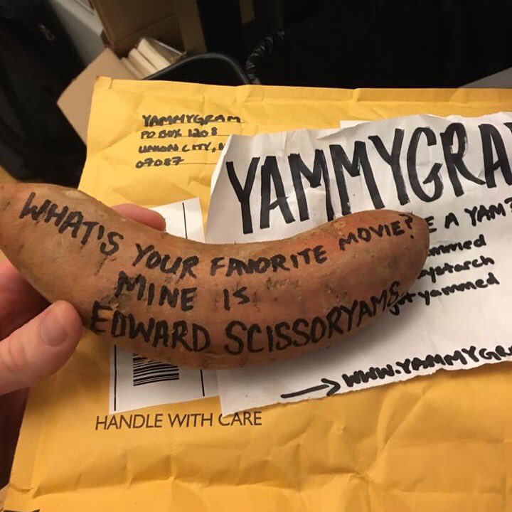 friskymedium's tweet photo. @boople__snoot Here’s to more yam pranks. I sent this to my husband at work a bunch of years ago. Still some of my best work. https://t.co/q9RCITMMFm