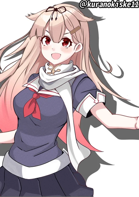 ぽーいぽいぽいぽいぽいぽーい!夕立さん (前倒しで+15minほど) #艦これ版深夜の真剣お絵描き60分一本勝負 #艦これ版真剣お絵描き60分一本勝負_20240111