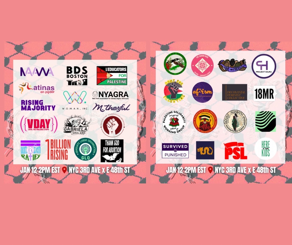 RahaCollective's tweet photo. MANHATTAN, JAN 12: Join us and the @palfeminists for a day of action in Manhattan this Friday, January 12th, 2024 at 2 PM. 
LOCATION: 3RD AVE x E48TH ST (1/3) https://t.co/Gcs94F3fkB