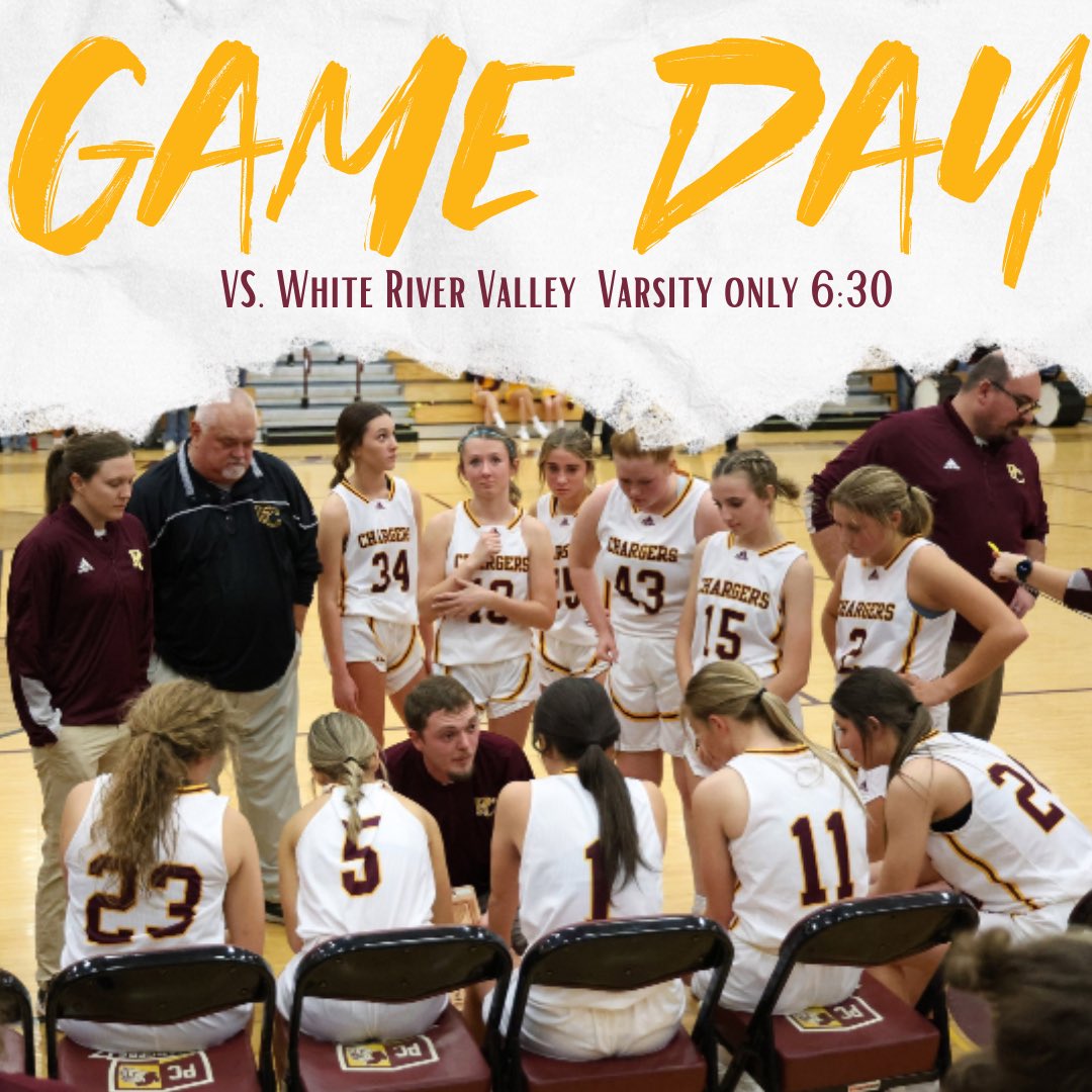 Game day! At White River Valley! Let's go Lady Chargers!