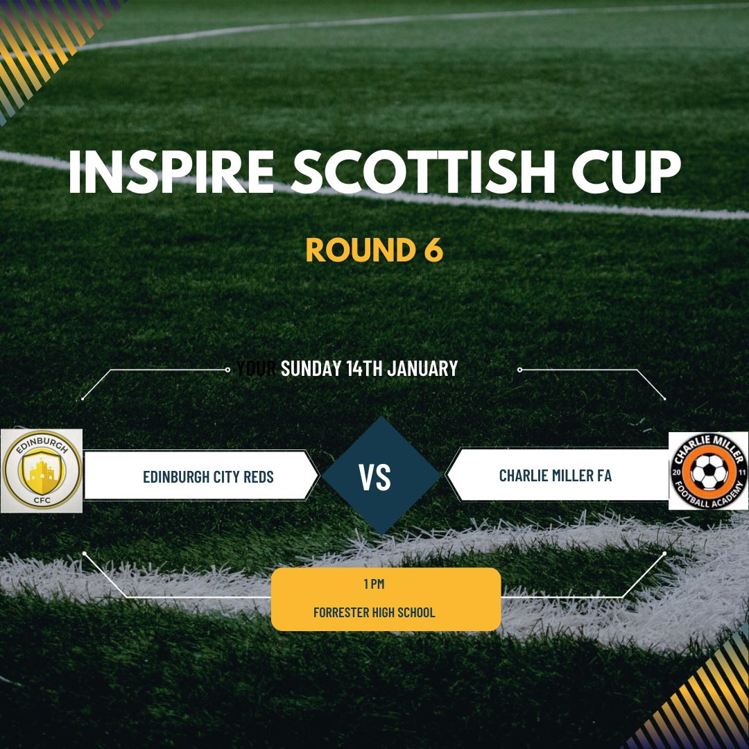 It’s back to business this weekend and it’s a huge one….we play Charlie Miller FA in the Scottish Cup.

Come along and give the boys your support, would be a fantastic achievement to reach the quarters for a team put together just 6 months ago. 

Come on City ⚽️⚽️⚽️