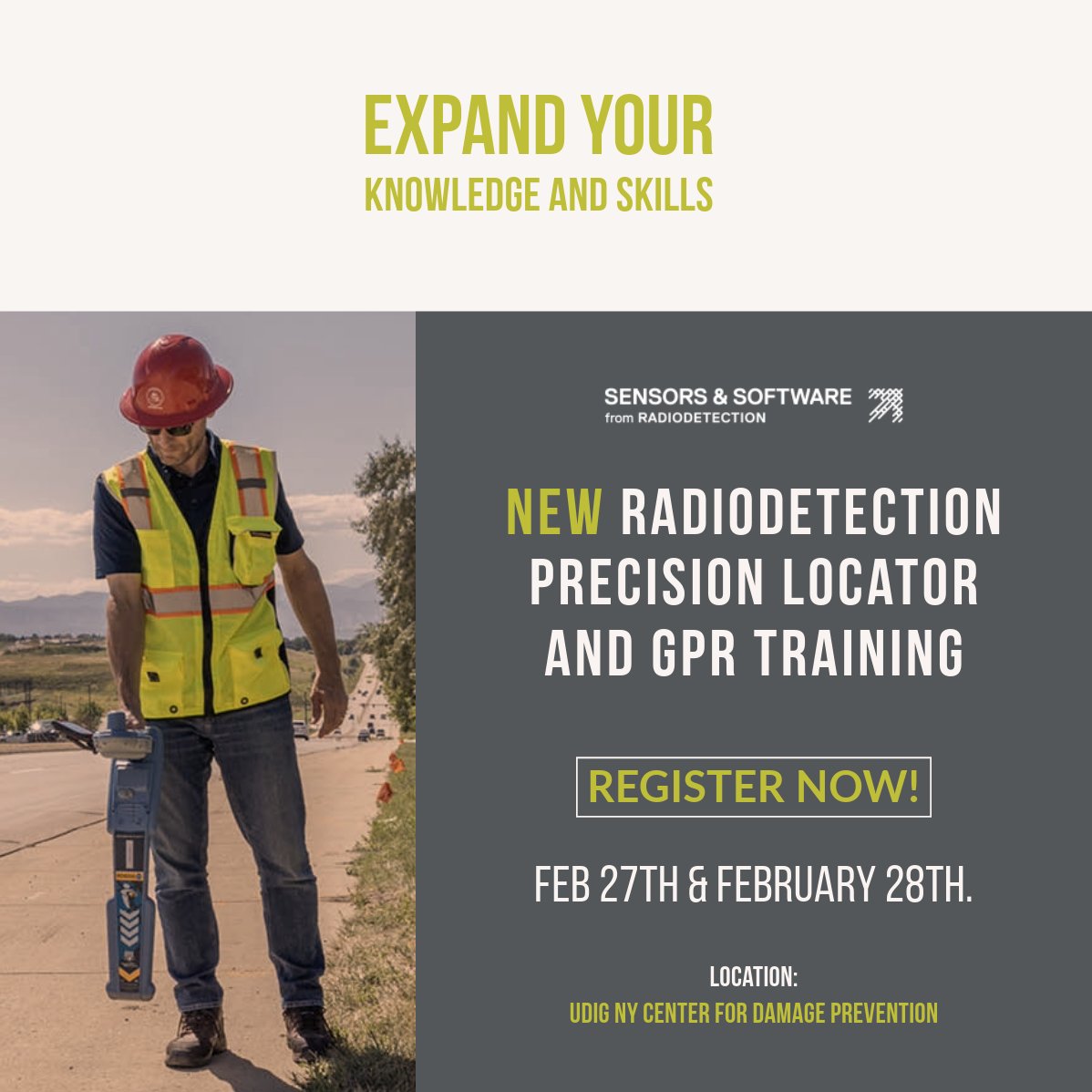 Radiodetection is hosting Radiodetection Precision Locator and GPR Training courses at UDig NY's Center for Damage Prevention. Join Nulca-accredited courses on February 27th (GPR focus) and February 28th (Precision Locators focus). 

Register below:
sensoftu.com/catalog/index/…