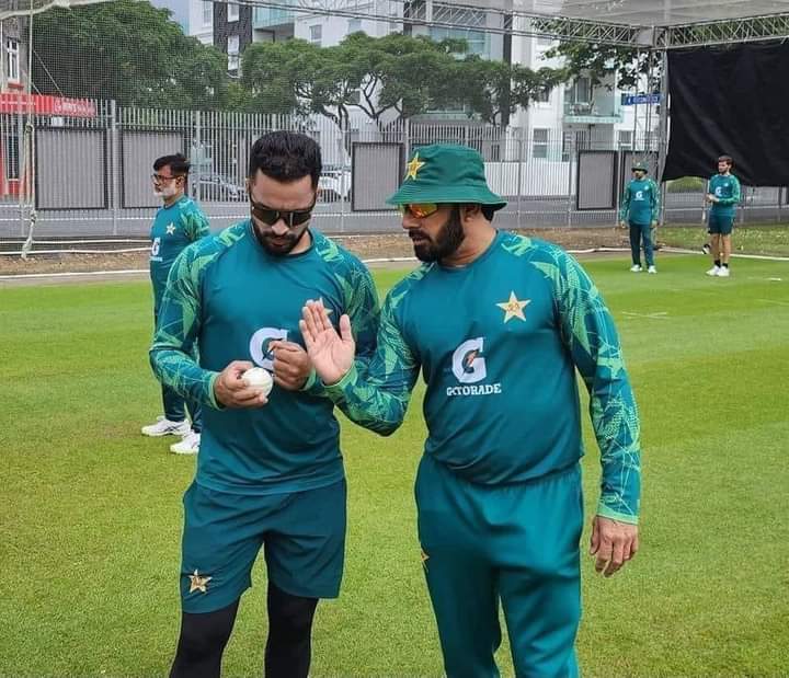 'Science says you can't spin the ball with this action. But science is the man. Man can do anything. Man can make plane. Man can spin ball. Anyone can do this. Anyone except you.' 

- SaeedAjmal's motivational speech to Mohammad Nawaz. 😍🔥