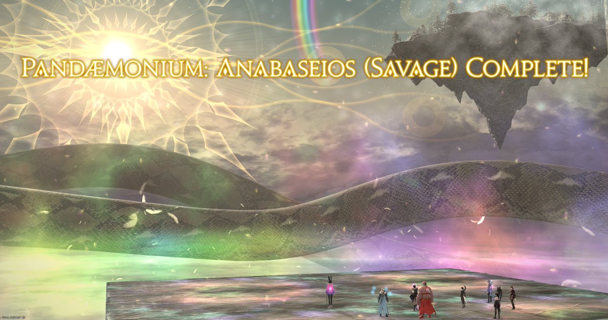 radonsear's tweet photo. Forgot to post this here back in November. I’m free #ffxiv #anabaseios #p12s #savage #raiding #clear https://t.co/YhK8EImElr