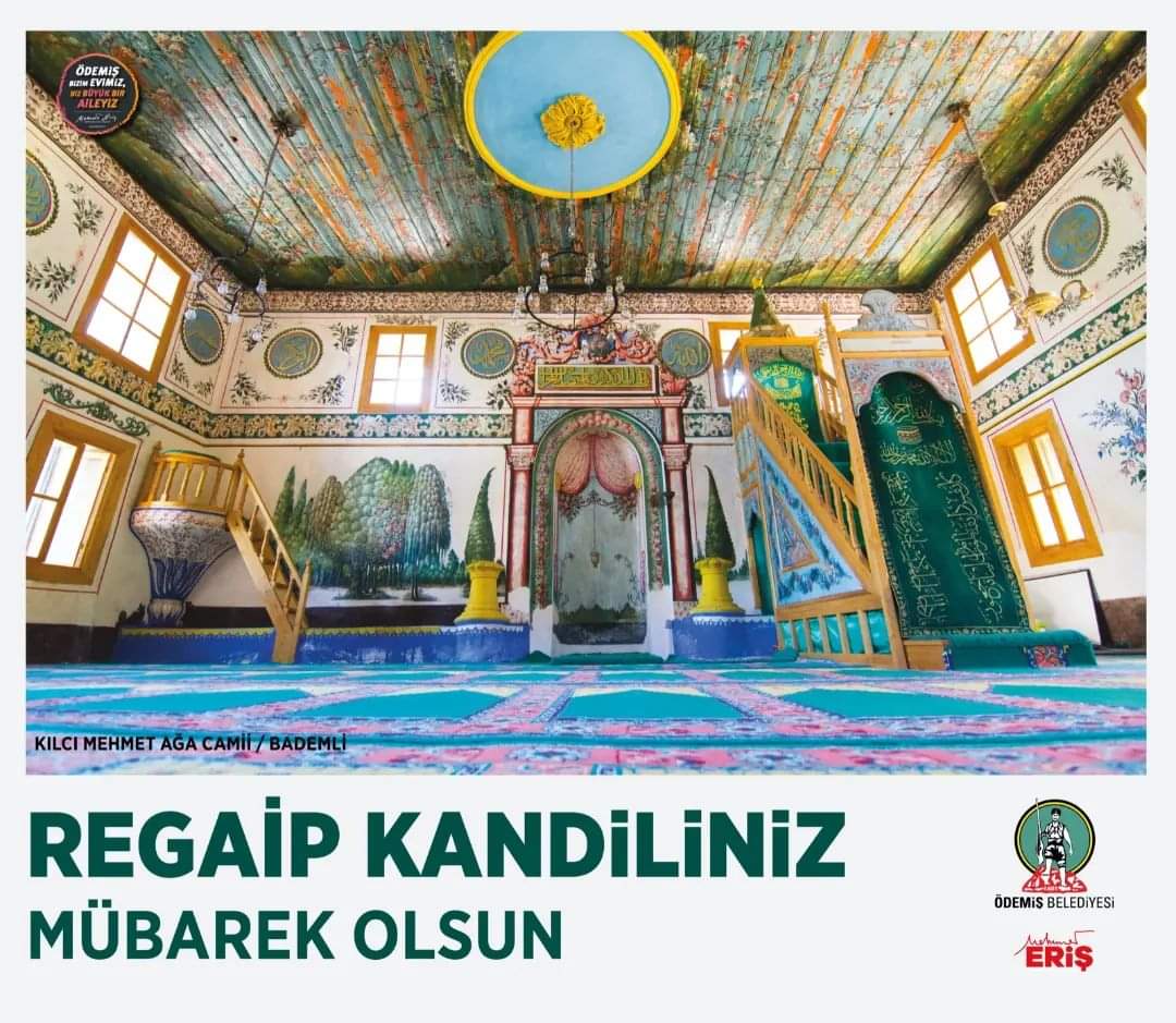 Üç ayların müjdecisi olan Regaip Kandili’ne erişmenin huzurunu yaşıyoruz. Tüm hemşehrilerimin Regaip Kandili'ni kutluyor, başta evimiz Ödemiş olmak üzere güzel ülkemize ve tüm insanlığa huzur, barış, sevgi, kardeşlik ve esenlik getirmesini temenni ediyorum.