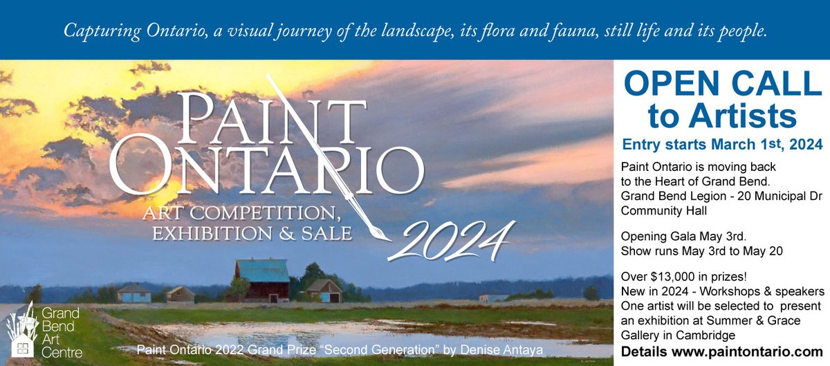 Time to CREATE for Paint Ontario 2024
OPEN CALL to ARTISTS

Watch an interview with Teresa Marie as she announces the CALL and apects artists will find interesting about  Paint Ontario 2024.
youtu.be/1RgRQ12bfVY