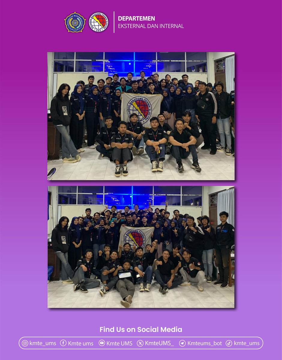 KmteUMS_'s tweet photo. [MUSYAWARAH KERJA 2023]
.
27 Desember 2023 - 9 Januari 2024
.
Musyawarah Kerja adalah rapat anggota tahunan KMTE yang dihadiri Mahasiswa Teknik Elektro, pengurus KMTE, komunitas dan purna pengurus KMTE.
.
Departemen Eksternal dan Internal
.
Regards KMTE 2024⚡
#teknikelektro https://t.co/w5mNObwsl3