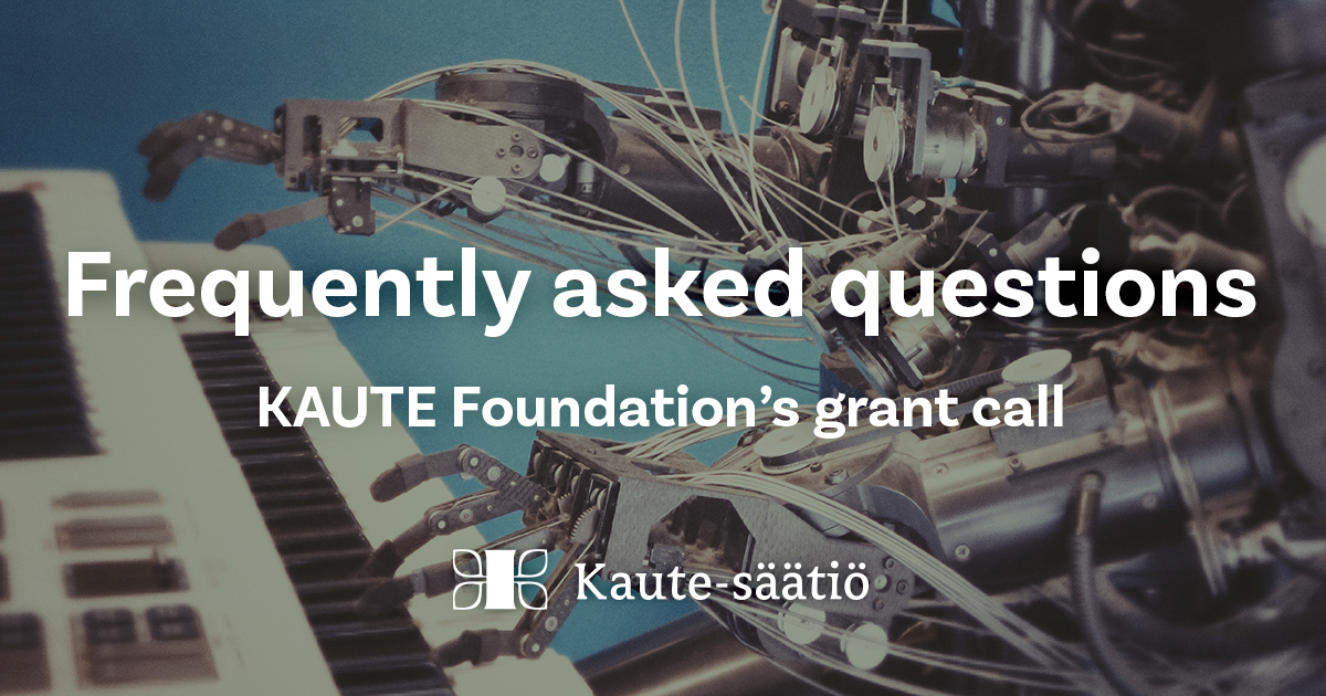 Hey grant applicant! Do you have questions regarding the ongoing #grantcall? Check out the FAQ on our website ➡️ kaute.fi/foundations-gr…    

If you couldn’t find an answer, you can also contact us by email at  info@kaute.fi 📬  

Remember to submit your application by Jan 31! 🗓️