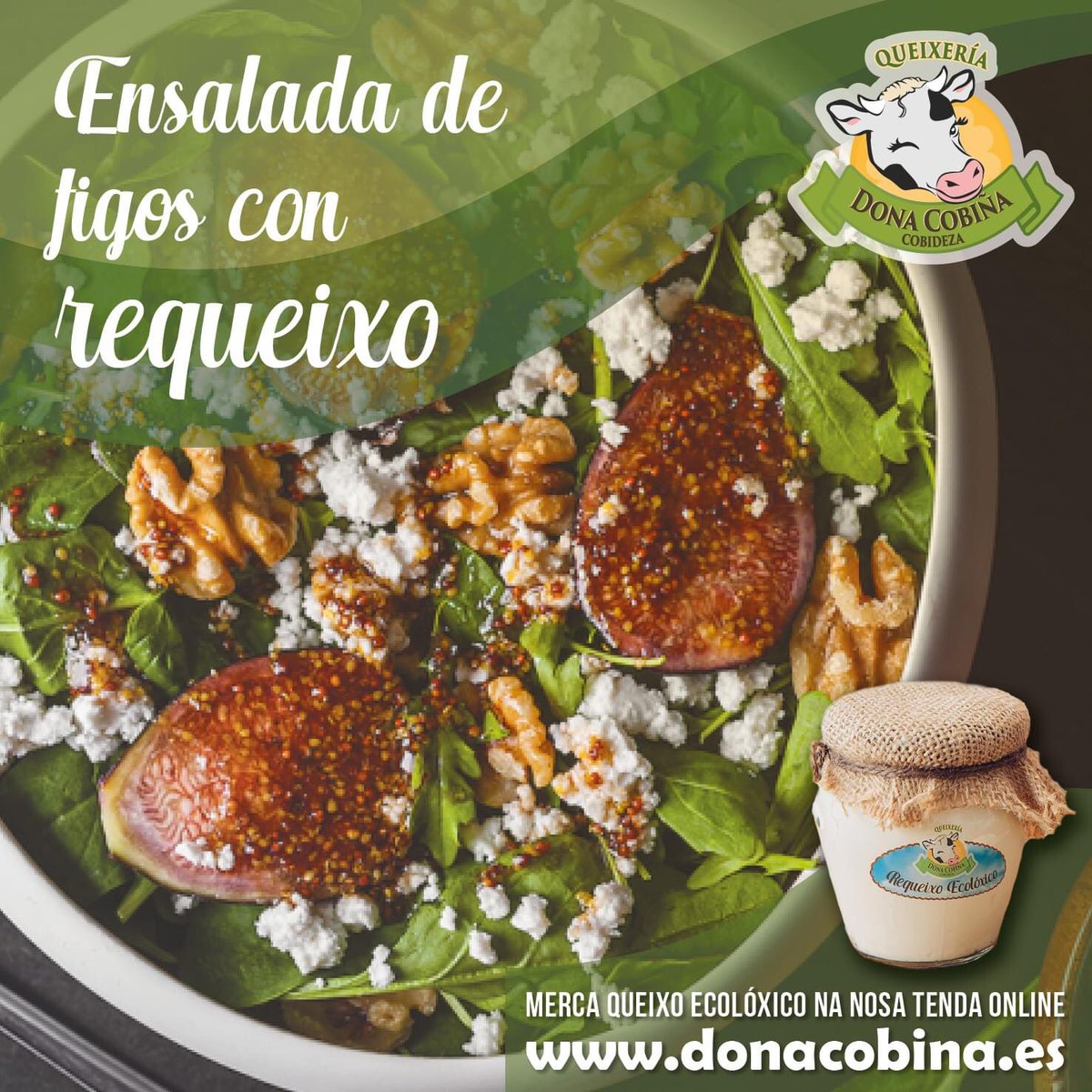 Abrimos o ano cunha receita saudable para depois das festas, unha ensalada de figos con requeixo.

Receita aquí: bit.ly/47r2xcj

✅ Merca o teu queixo ecolóxico na nosa tenda online: donacobina.es