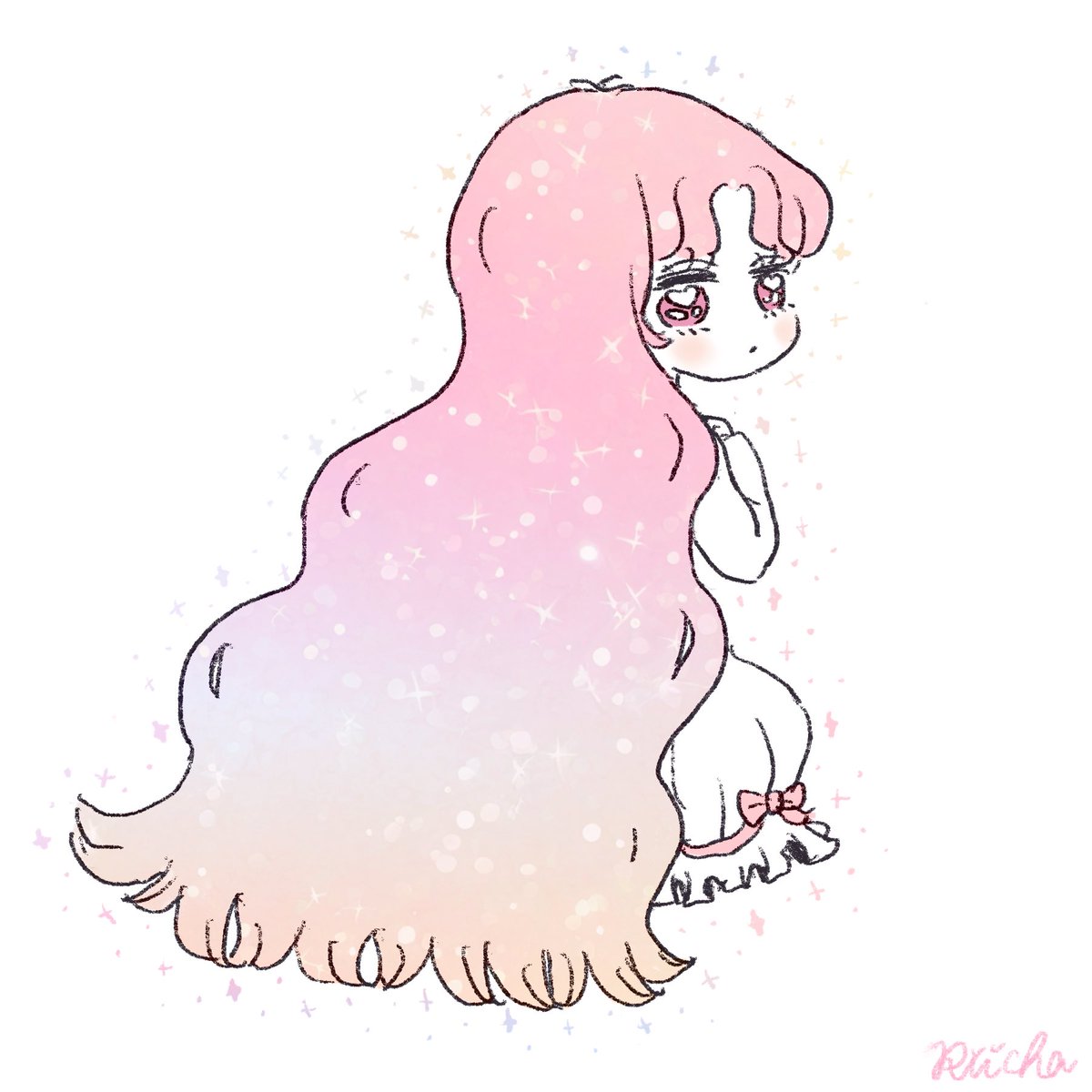 夢のような髪色の女の子✦.*
#イラスト #illust #ゆるいイラスト #女の子イラスト