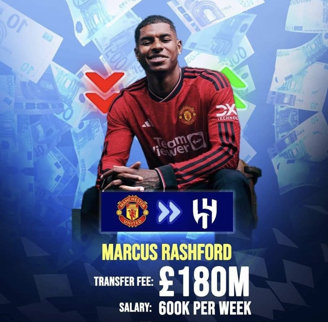 🚨🔴EXCLUSIVE: 

INEOS will seriously consider the offer form Al Hilal SFC for Marcus Rashford in the summer of 2024. 

Paul Mitchell who is expected to be head of recruitment in Manchester United for the summer transfer window thinks that Rashford has already hit his peak and