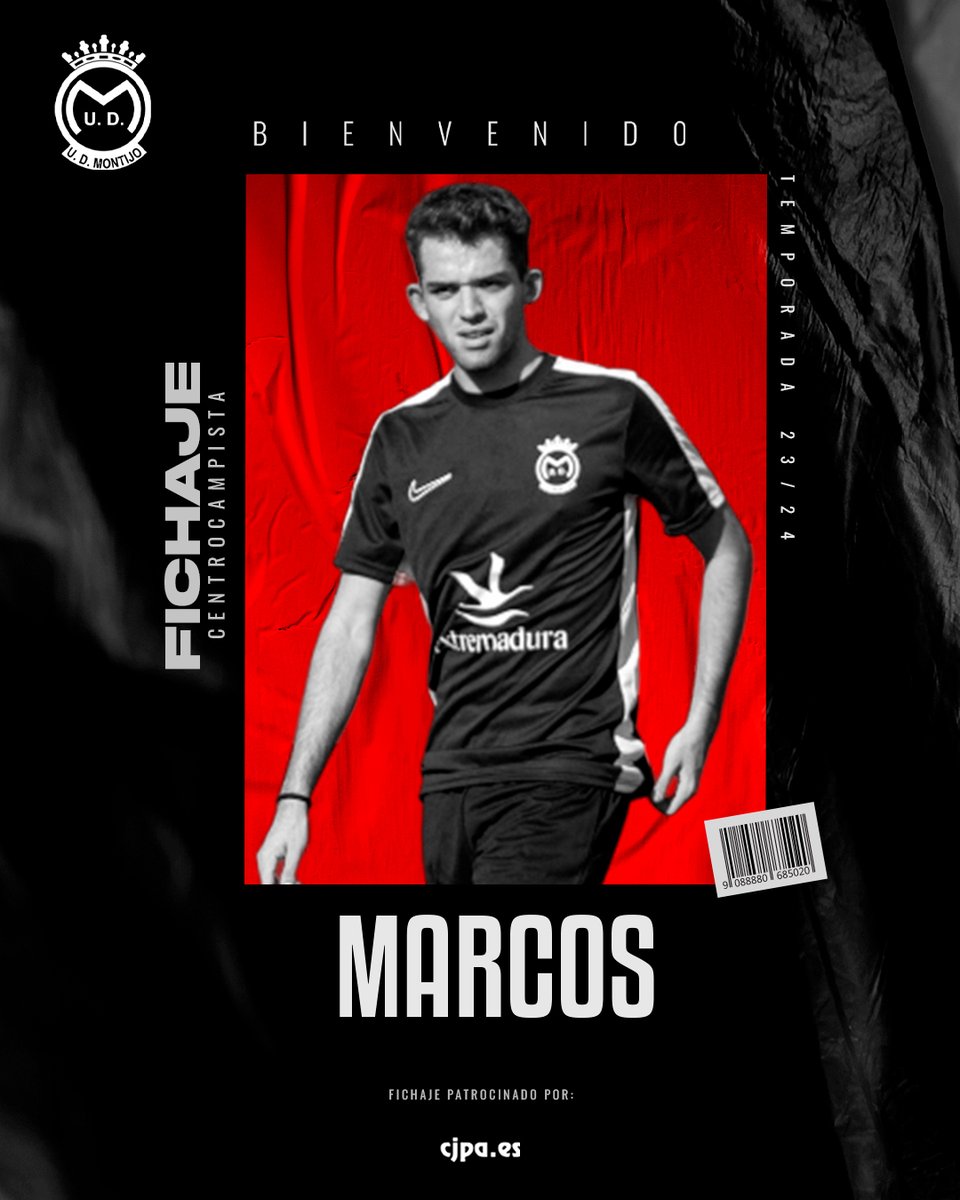 UDMONTIJO's tweet photo. 📲 #Oficial: #PrimerEquipo
🔝⚽ 𝗠𝗮𝗿𝗰𝗼𝘀 es, a todos los efectos, jugador del primer equipo ❤️🖤.
👋 ¡Hola, #Marcos!

➕ Llegó en edad cadete (15 años) y superó una operación de cruzado.

Fichaje patrocinado por ⬇️:
👷 https://t.co/rXfVA3I9BA

#PiensaEnGrande | #Desde1922 https://t.co/nIqRSFmZ4Z