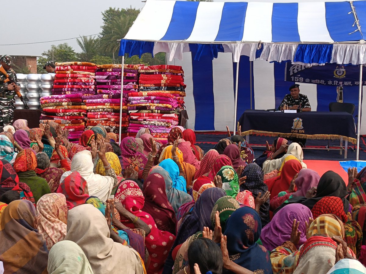 ON 10.01.2024 CIVIC ACTION PROGRAM WAS ORGANIZED BY A/159 BN NEAR CHHAKARBANDHA VILLAGE AND E/159 BN NEAR RANIGANJ, GAYA BIHAR.