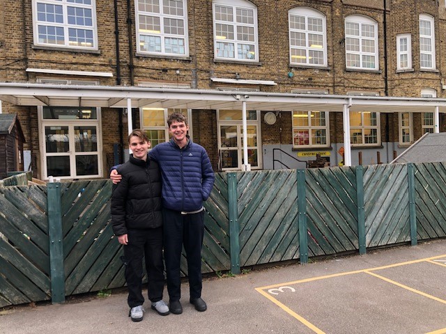 allfarthingsch's tweet photo. A blast from the past.... 2 ex-pupils revisit Allfarthing  where their 'love of learning' first began to see how the school has changed since they were pupils here.  Both are now successful university students. https://t.co/F6AJRj5a16