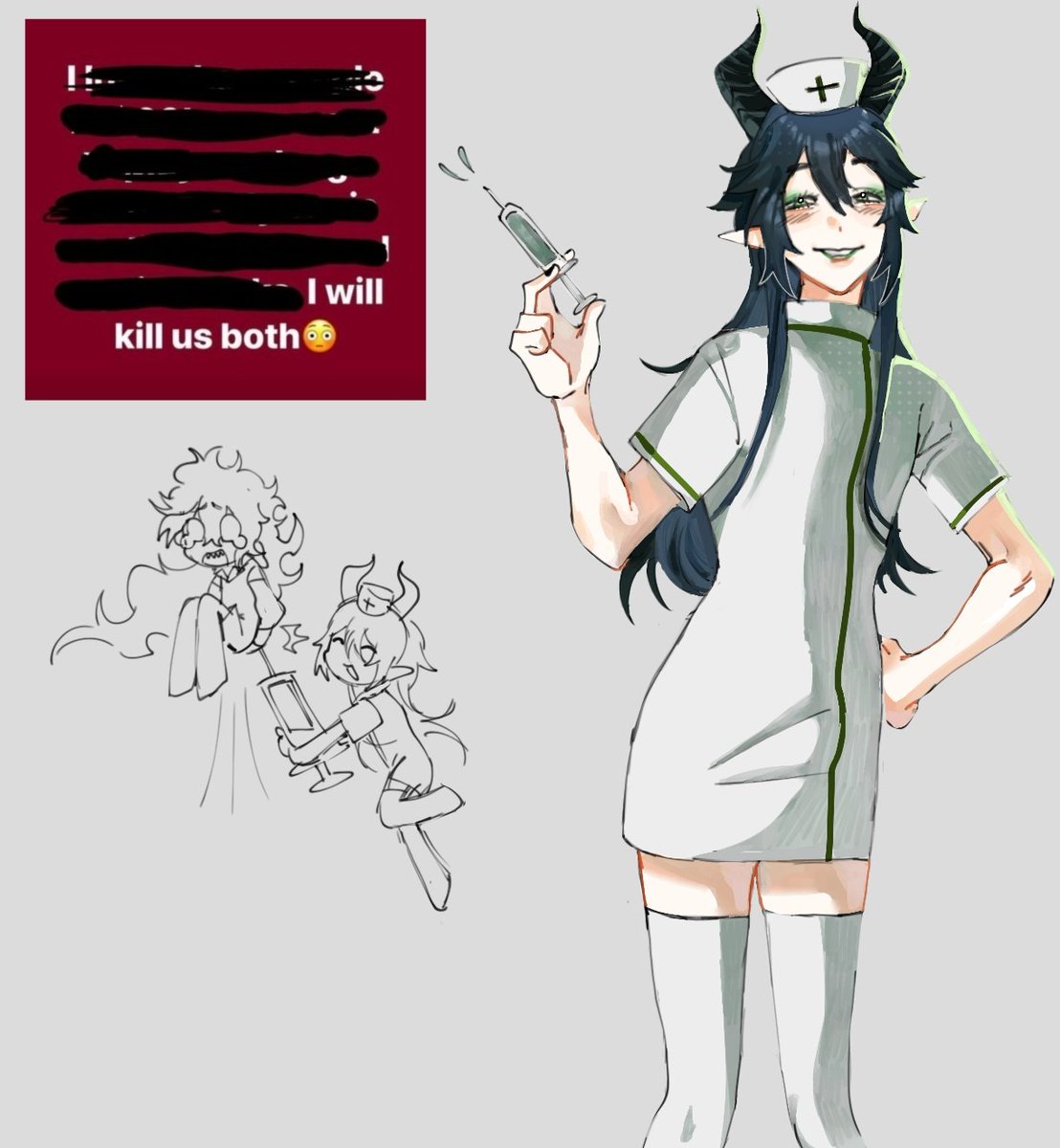 Nurse Malleus ^_^ #twst #twstプラス #malleusdraconia