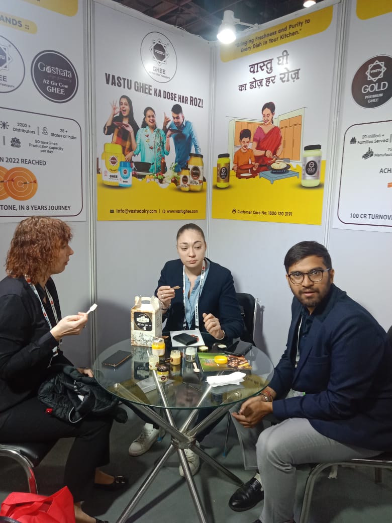 RadheDairy's tweet photo. Embark on a culinary voyage through tradition at Indus Food 2024, Greater Noida!. Join us for an unforgettable taste expedition!
.
.
.
Here, the glimpse of Day 1 unfolds!
.
.
#PremiumGhee #tastydishes #pureghee #exhibition2024 #vastughee #GreaterNoida https://t.co/l7b9UYlnn4
