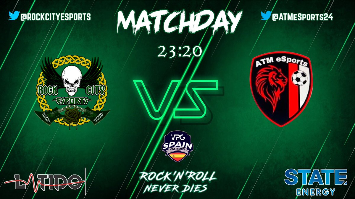 RockCityEsports's tweet photo. 🔥MATCHDAY🔥

¡Buenas Rocker@s! Hoy traemos el ultimo partido de liga en @VFOspain ¡Animo Rock City!

🏆|@EFAesportsSpain 
🕚|22:40
🆚|@ProdigiosGalaxy 

🏆|@VFOspain 
🕚|23:00
🆚|@Proscritoscf 

🏆|@VPG_Spain 
🕚|23:20
🆚|@ATMeSports24 

@latidoshop @statedrinks @ComunidadClubes https://t.co/5n4NhpYS7r