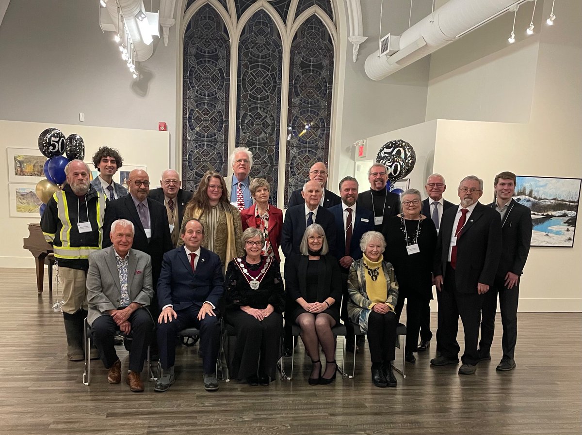 MayorLawlor's tweet photo. We launched our 50th with a Levee! Great night celebrating the founding of @_HaltonHills with former mayors, councillors and the public. History, music and swapping stories. https://t.co/rq8PKGYSk6