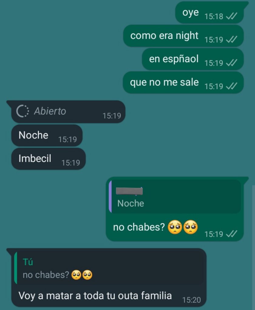 no sabe :(