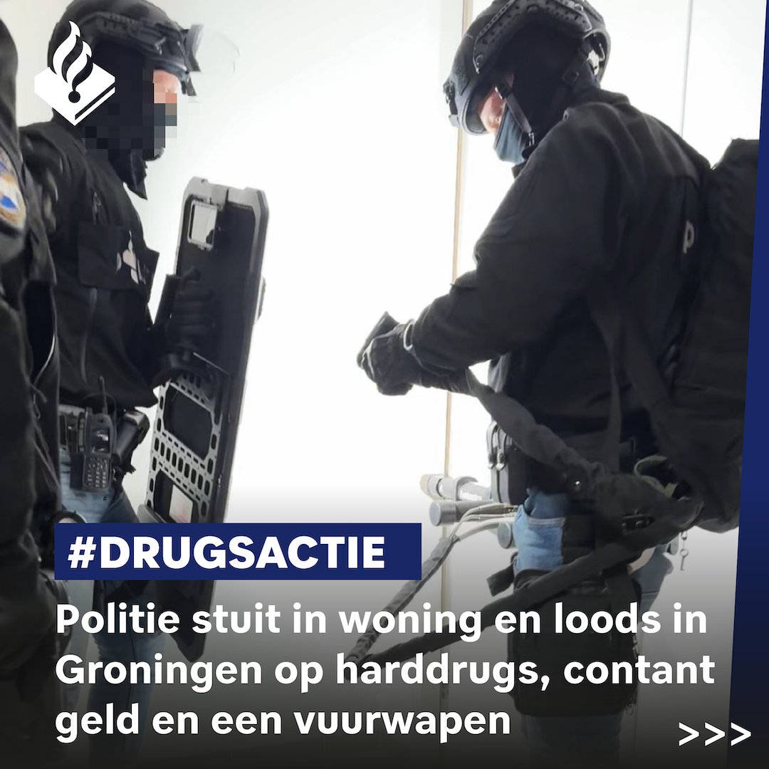 Een drugsactie in de stad Groningen heeft geleid tot een aanhouding van een 44-jarige man uit Groningen. Er zijn in een woning en een loods meerdere kilo’s harddrugs, contant geld en een vuurwapen aangetroffen en in beslag genomen. Meer informatie: politie.nl/nieuws/2024/ja…