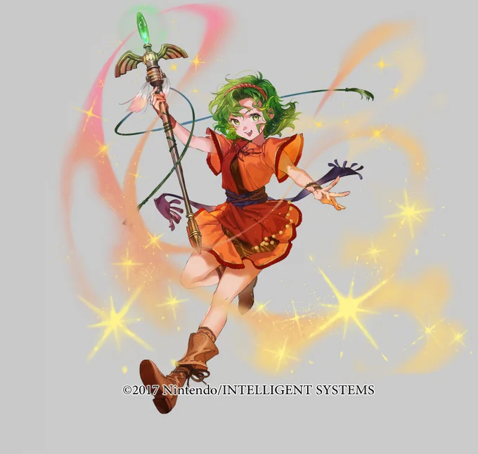 ファイアーエムブレムヒーローズでティナのイラスト担当しました、よろしくお願いいたします!トラキアだ! I drew Tina's art for Fire Emblem Heroes. I can tell she wants to join your team #FEヒーローズ #FEHeroes