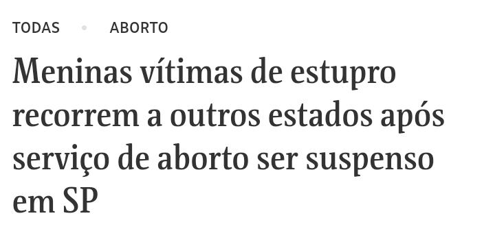 É absurda a decisão do prefeito Ricardo Nunes em suspender o atendimento para aborto legal no hospital Nova Cachoeirinha, e sem data para retorno. O que vemos são meninas e mulheres, vítimas de violência sexual, buscarem atendimento em outros estados. Lutamos por nossas vidas!