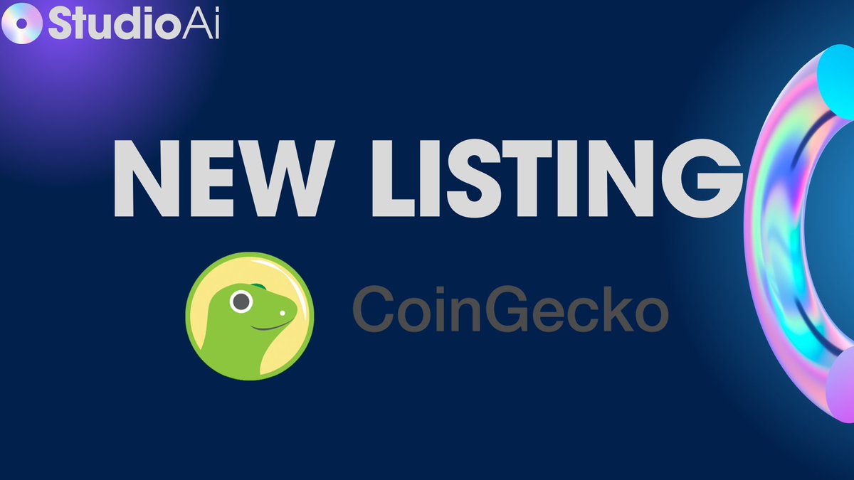 StudioAi_Bot's tweet image. 📀$SAI is now listed on @coingecko !
#StudioAi