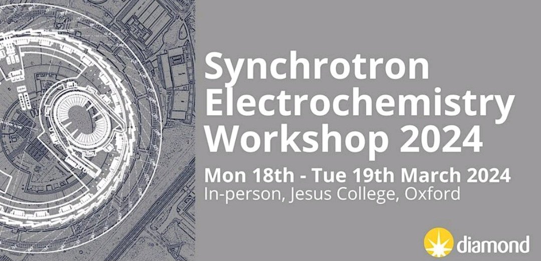 biradarsantosh's tweet photo. We are organising this #workshop. If you are an #electrochemist and interested in #operandoelectrochemistry, please register to learn about what you and your group can do at @DiamondLightSource's various #beamlines.
https://t.co/sfzRXqtWFp https://t.co/lTM8pmQ8pt