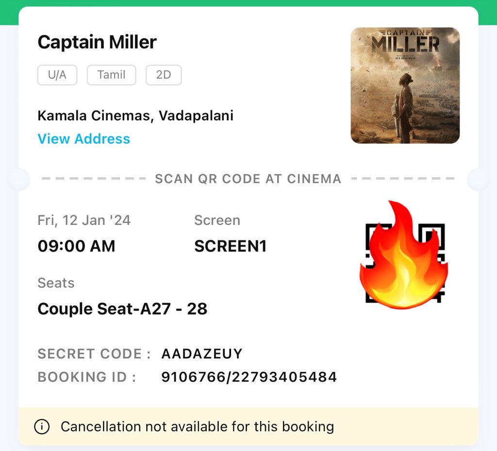 Harish310811's tweet photo. Captain miller Fdfs Tickets available
At same price Dm me
2 tickets available at online price
#CaptainMilIerFDFS #CaptainMilIer #CAPTAINMILLER #CaptainMillerAudioLaunch #CaptainMillerBookings #CaptainMillerFDFS #CaptainMillerPongal2024 #CaptainMillerPongal https://t.co/ATGSblIuvD