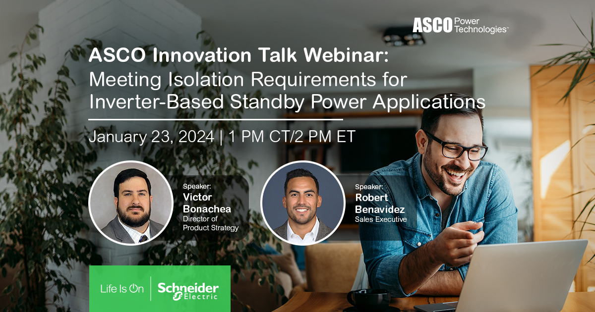 ascopower's tweet image. The upcoming ASCO Power webcast on January 23, 2024, will discuss the value of battery energy storage systems in maximizing green energy sources and how to simplify their deployment using an industry-first solution.

Register now: spr.ly/6018RsyKn

#LifeIsOn #ASCOxCFEMedia