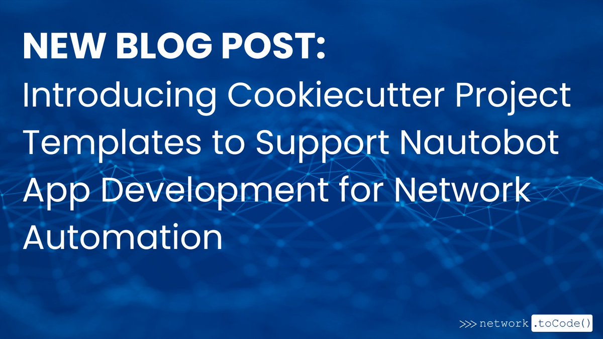 🍪 NTC is thrilled to introduce a new #opensource Cookiecutter repository for #Nautobot App development! 🚀 Now featuring three cookies: Nautobot App, Nautobot App #SSoT, and Nautobot App #ChatOps - all in one place! Dive in now! ✨ hubs.ly/Q02g6p810 

#networkautomation