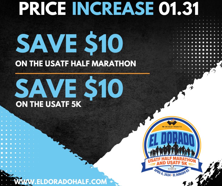 ozeventsks's tweet photo. 2024 USATF El Dorado Half Marathon &amp; USATF El Dorado 5K presented by W Investments https://t.co/MTbZmuRGZr https://t.co/YnLlFLVNee