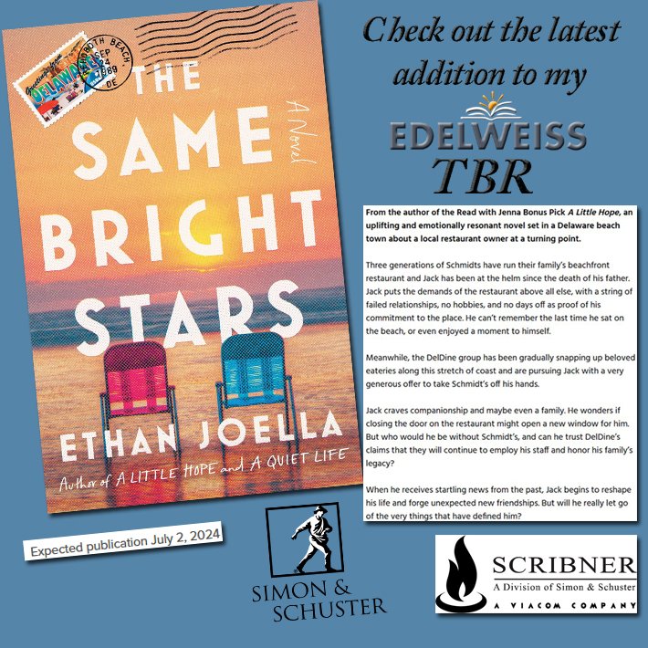 fictionophile's tweet photo. Excited to introduce you to the latest addition to my #TBR courtesy of @ScribnerBooks @simonschuster @JoellaWriting via @edelweiss_squad #TheSameBrightStars will be published July 2024. #AnticipatedRead #ForthcomingTitle #Fictionophile #booklovers #bookbloggers #TBRList https://t.co/cahrlhvyLs