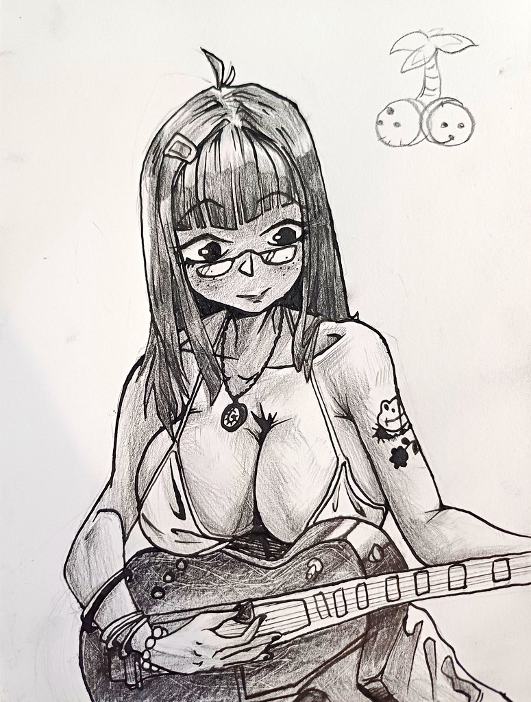 OceancoffE's tweet photo. Cute (coconut) guitar girl😊
#art #inkart https://t.co/YA77Is3Svo