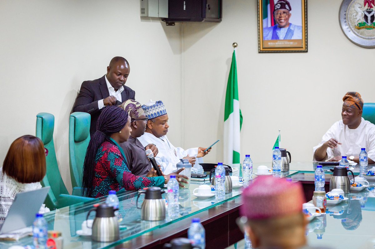 atikuabagudu's tweet photo. Excited to strengthen efforts towards Nigeria’s ongoing power reforms after deliberations, today, led by the Minister of Finance and coordinating Minister of Economy, Wale Edun. Also present at the discourse were the Minister of Power Adedayo Adelabu, as well as the Special Adviser to the President on Energy, Mrs Olu Verheijen, and the Accountant General of the Federation Dr. Mrs Oluwatoyin Madein, and the Nigerian Electricity Regulatory Commission, respectively. 
  
#PowerReforms
#Sustainability