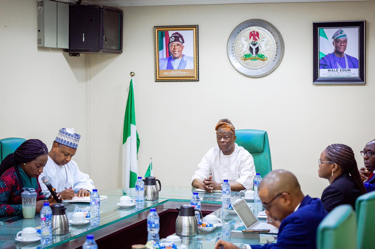 atikuabagudu's tweet photo. Excited to strengthen efforts towards Nigeria’s ongoing power reforms after deliberations, today, led by the Minister of Finance and coordinating Minister of Economy, Wale Edun. Also present at the discourse were the Minister of Power Adedayo Adelabu, as well as the Special Adviser to the President on Energy, Mrs Olu Verheijen, and the Accountant General of the Federation Dr. Mrs Oluwatoyin Madein, and the Nigerian Electricity Regulatory Commission, respectively. 
  
#PowerReforms
#Sustainability